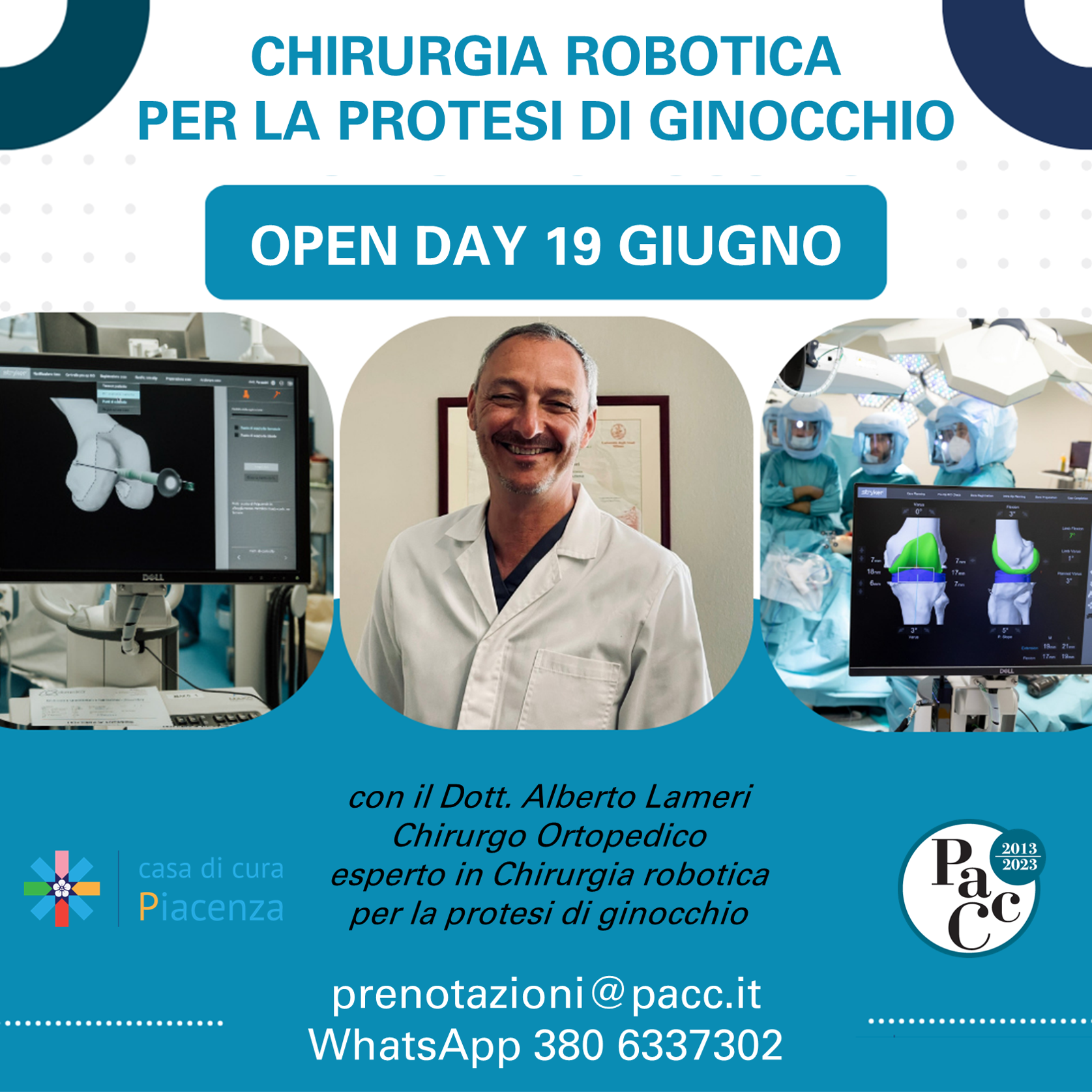 OPEN DAY di Chirurgia robotica per la protesi di ginocchio